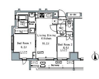 パークアクシス仲御徒町 301 間取り図