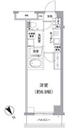 ザ・キューブ 402 間取り図