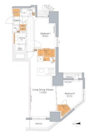 ザ・パークハビオ上野 301 間取り図