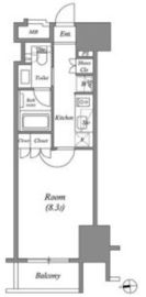 ザ・パークハビオ上野 1405 間取り図