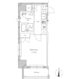 フトゥールス南麻布 801 間取り図