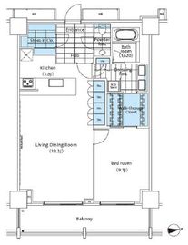 コンフォリア新宿イーストサイドタワー 3106 間取り図