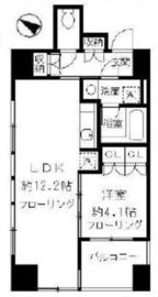 ニューシティアパートメンツ千駄ヶ谷2 1203 間取り図