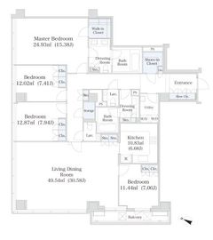 レジディア市谷砂土原 N202 間取り図