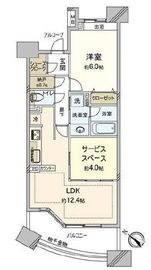 クレストフォルム月島サウススクエア 7階 間取り図