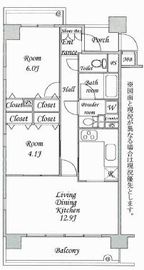 秀和溜池山王レジデンス 5階 間取り図