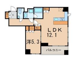 パークリュクス西麻布 7階 間取り図