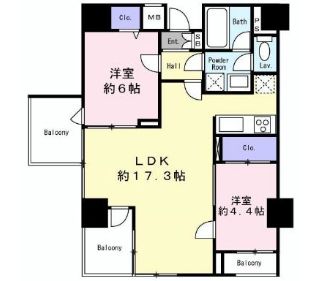 オープンレジデンシア銀座est 10階 間取り図