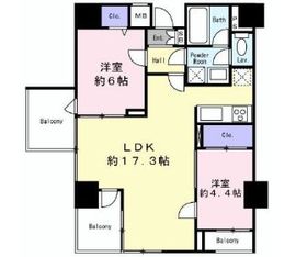 オープンレジデンシア銀座est 10階 間取り図