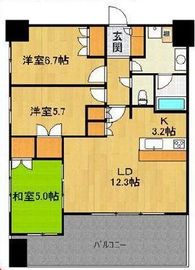 タワーレジデンストーキョー 18階 間取り図