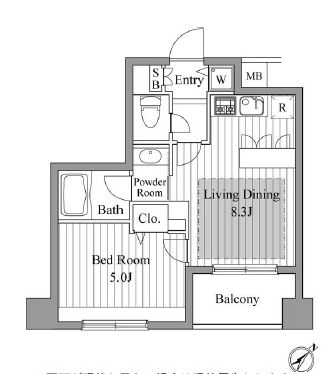 レジディア新川2 402 間取り図