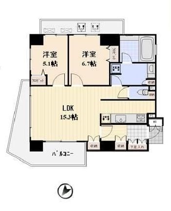 プロスペクト清澄庭園 701 間取り図