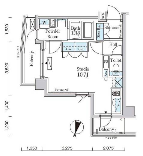 パークアクシス自由が丘テラス 314 間取り図