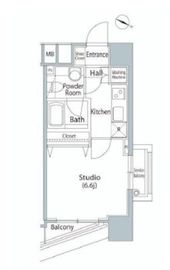 ファーストリアルタワー新宿 1501 間取り図