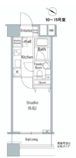 ファーストリアルタワー新宿 1511 間取り図