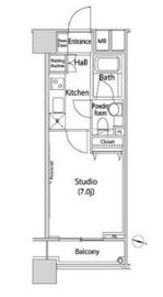 ファーストリアルタワー新宿 1903 間取り図