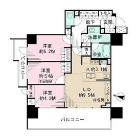 ザ・パークハウス文京江戸川橋 6階 間取り図