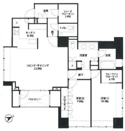 麻布台パークハウス 9階 間取り図