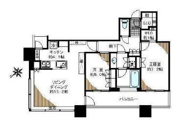 ル・サンク大崎シティタワー 18階 間取り図