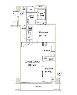 コートヒルズ高輪 4階 間取り図