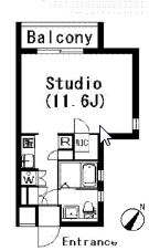 ラティエラ祐天寺 204 間取り図