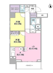 スタイリオ品川中延 208 間取り図