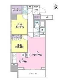 スタイリオ品川中延 208 間取り図