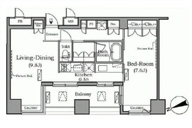 ザ・タワー芝浦 12階 間取り図