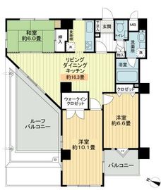 リシェ広尾 6階 間取り図