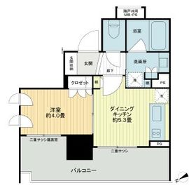 ライオンズアイル渋谷松濤 4階 間取り図