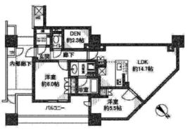 ブリリア有明スカイタワー 6階 間取り図