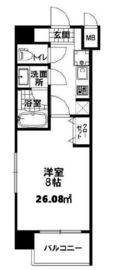 ブリリアント三田慶大前 2階 間取り図