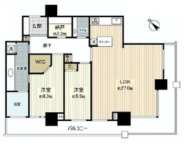 ザ・クレストタワー 30階 間取り図