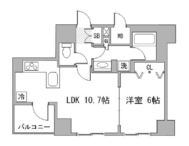 レガリス銀座イースト 8階 間取り図