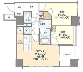 ライオンズ東日本橋 6階 間取り図