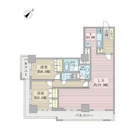 ファミール月島グランスイートタワー 18階 間取り図