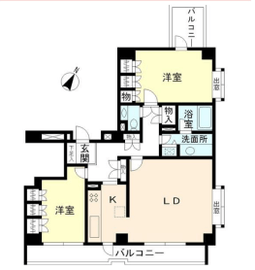 ベルメゾン南麻布 402 間取り図