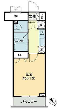 クロスレジデンス蒲田 1014 間取り図