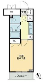 クロスレジデンス蒲田 1014 間取り図