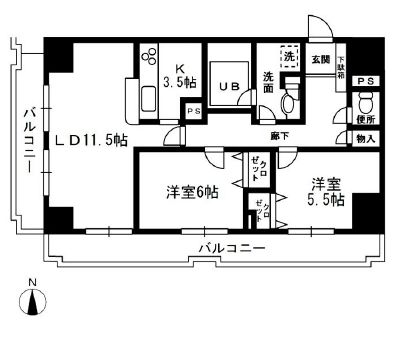 レジディア目白 309 間取り図