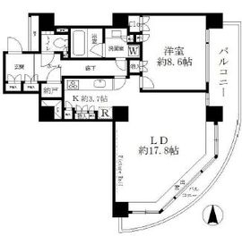 リバーポイントタワー 1805 間取り図