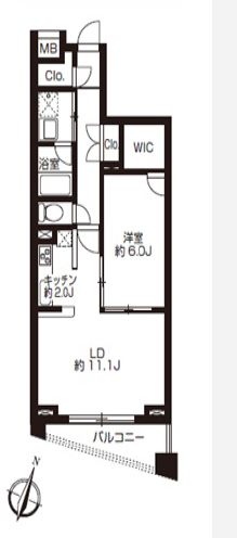 プライムアーバン日本橋大伝馬町 403 間取り図