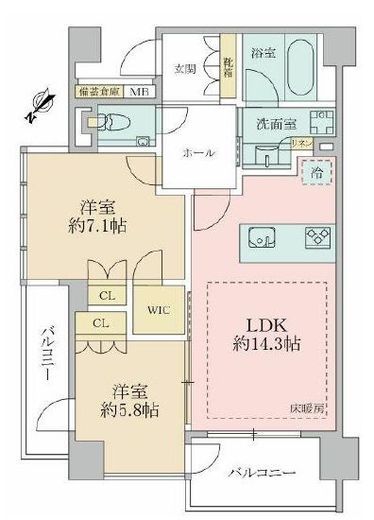 ユニーブル渋谷神南 8階 間取り図