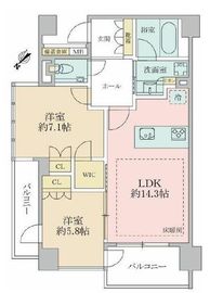 ユニーブル渋谷神南 8階 間取り図