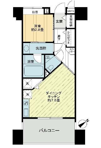 ライオンズシティ恵比寿 7階 間取り図