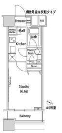 ファーストリアルタワー新宿 404 間取り図