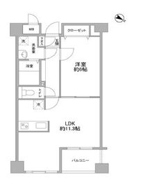 クエスタ高輪 403 間取り図