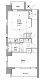 ビヴァーチェ赤坂 6階 間取り図