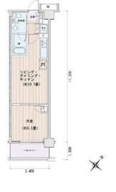 エスティメゾン豊洲レジデンス E621 間取り図