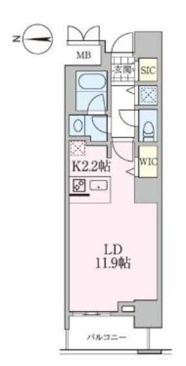 ロイヤルパークスタワー南千住 405 間取り図